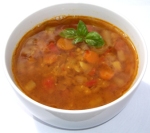 Masoor Dal Vegetable Rasam - Supa de Linte portocalie si legume